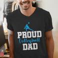 Volleyball Player Team Dad Father Proud Volleyball Dad Men's V-Neck T-Shirt