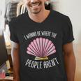 I Wanna Be Where The People Aren't Introverted Introvert Men's V-Neck T-Shirt I Wanna Be Where The People Aren't Introverted Introvert Men's V-Neck T-Shirt