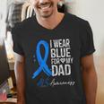 I Wear Blue For My Dad Shirt ALS Awareness Tshirt Men's V-Neck T-Shirt