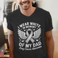 I Wear In Memory Of My Dad Lung Cancer Awareness Men's V-Neck T-Shirt I Wear In Memory Of My Dad Lung Cancer Awareness Men's V-Neck T-Shirt
