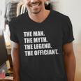 Wedding Officiant Art For Men Dad Ordained Minister Men's V-Neck T-Shirt