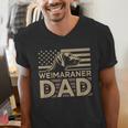Weimaraners Lover & Weimaraner Shirts Weimaraner Dad -Adults -Kids - Small Short Sleeve V-Neck Polyester Casual Humorous Lover All Seasons Men's V-Neck T-Shirt