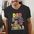 The Wheels On The Bus Dad Birthday Crew Party Toddler Kids Men's V-Neck T-Shirt