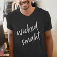 Wicked Smaht Boston Accent Graduation Men's V-Neck T-Shirt