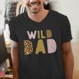Wild Wild Dad Two Wild Birthday Outfit Zoo Birthday Animal Men's V-Neck T-Shirt