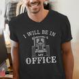 I Will Be In My Office Tractor Driver Farmer Dad Farming Small Men's V-Neck T-Shirt