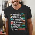 I Will Read Books On A Boat & Everywhere Reading Book Men's V-Neck T-Shirt