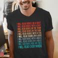 I Will Read Books On A Boat Kids Reading Men's V-Neck T-Shirt I Will Read Books On A Boat Kids Reading Men's V-Neck T-Shirt