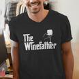 Winefather Wine Dad Dad Red Wine Wine Men's V-Neck T-Shirt
