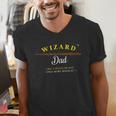 Wizard Dad Shirt Cute Magical Men's V-Neck T-Shirt