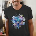 Women's Frutiger Aero Y2K Fish Men's V-Neck T-Shirt