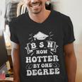 Women's Groovy Nurse BSN Now Hotter By One Degree Graduation BSN RN Men's V-Neck T-Shirt