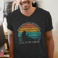 Women's Never Underestimate The Power Of A Girl With Book Reading Men's V-Neck T-Shirt