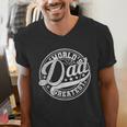 World’s Greatest Dad Father's Day Best Daddy Dad Ever Men's V-Neck T-Shirt