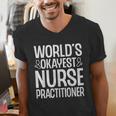 World's Okayest Nurse Practitioner NP Graduation Men's V-Neck T-Shirt