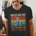 Wrestling Dad Like A Normal Dad Only Cooler Father's Day Men's V-Neck T-Shirt