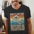 Wrestling Dad Wrestler Wrestling Wrestle Father's Day Men's V-Neck T-Shirt