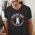 Wrestling Senior Dad The Final Match 2026 Men's V-Neck T-Shirt