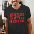 Wrestling Senior Night Wrestling Senior 2025 Graduation 7 Men's V-Neck T-Shirt