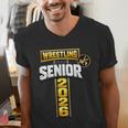Wrestling Senior Night Senior 2026 Faith Cross Graduation Men's V-Neck T-Shirt