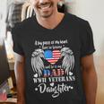 WWII Veterans Daughter Dad Remembrance Veteran Day Men's V-Neck T-Shirt