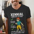 Xennial Born 1977 To 1983 Nostalgia Men's V-Neck T-Shirt