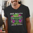 Y2K Home DJ Quarantine Nostalgia Boombox Party Men's V-Neck T-Shirt