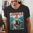 Yellow Lab Jowls Top Labrador Retriever Dog Mom Dad Men's V-Neck T-Shirt