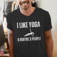 I Like Yoga And Maybe 3 People Introvert Namaste Men's V-Neck T-Shirt