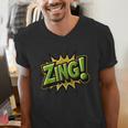 ZING Comic Book Retro Artwork – Cartoon Collector Men's V-Neck T-Shirt