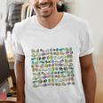 100 Days In The Books English Reading Teacher 100th Day Kids Men's V-Neck T-Shirt