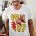 1987 Retro Roller Skate Vintage 80s Nostalgia Collector Men's V-Neck T-Shirt