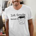 1st Grade Nailed It Kids Graduation TShirt Second Grade Men's V-Neck T-Shirt
