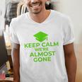 2018 Graduation Red Green High School Color Men's V-Neck T-Shirt
