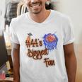 44 Biggest Fan Of Basketball Player Number 44 Dad Mom Men's V-Neck T-Shirt