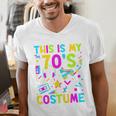This Is My 70's Costume Nostalgia Mixtape Era 1970s Party Premium Tri-Blend Men's V-Neck T-Shirt