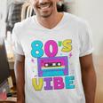 80's Vibe Retro Style Cassette Tape Nostalgia 1980s Party Men's V-Neck T-Shirt 80's Vibe Retro Style Cassette Tape Nostalgia 1980s Party Men's V-Neck T-Shirt