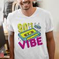 90's Vibe Retro Style Cassette Tape Nostalgia 1990s Party Men's V-Neck T-Shirt
