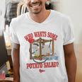 American Dad Who Wants Some Potato Salad Roger Cartoon Men's V-Neck T-Shirt
