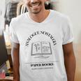 Analogue Nostalgia Paper Books Book Graphic Men's V-Neck T-Shirt