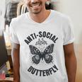 Anti-Social Butterfly Awkward Introvert Homebody Humor Men's V-Neck T-Shirt