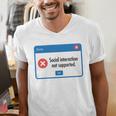 Anti Social Introvert Social Interaction Not Supported Men's V-Neck T-Shirt