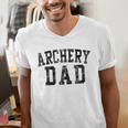 Archery Dad Birthday Classic Bold Font Archery Daddy Men's V-Neck T-Shirt