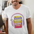 Audiobooks Are Books Too – Bookworm Nerd Reading Geek Men's V-Neck T-Shirt