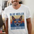 Australian Cattle Dog Blue Heeler Dad Men's V-Neck T-Shirt Australian Cattle Dog Blue Heeler Dad Men's V-Neck T-Shirt