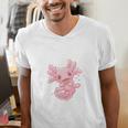Axolovert Axolotl Humor Salamander Introvert Men's V-Neck T-Shirt