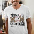 Baseball Senior Class Of 2027 Senior 2027 Graduation Women Men's V-Neck T-Shirt