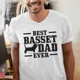 Basset Dad Dog Papa Basset Hound Men Men's V-Neck T-Shirt