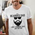 Bearded Dad Beard Humor Superhero Men's V-Neck T-Shirt