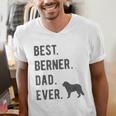 Best Berner Dad Ever Bernese Mountain Dog Lovers Dad Men Men's V-Neck T-Shirt